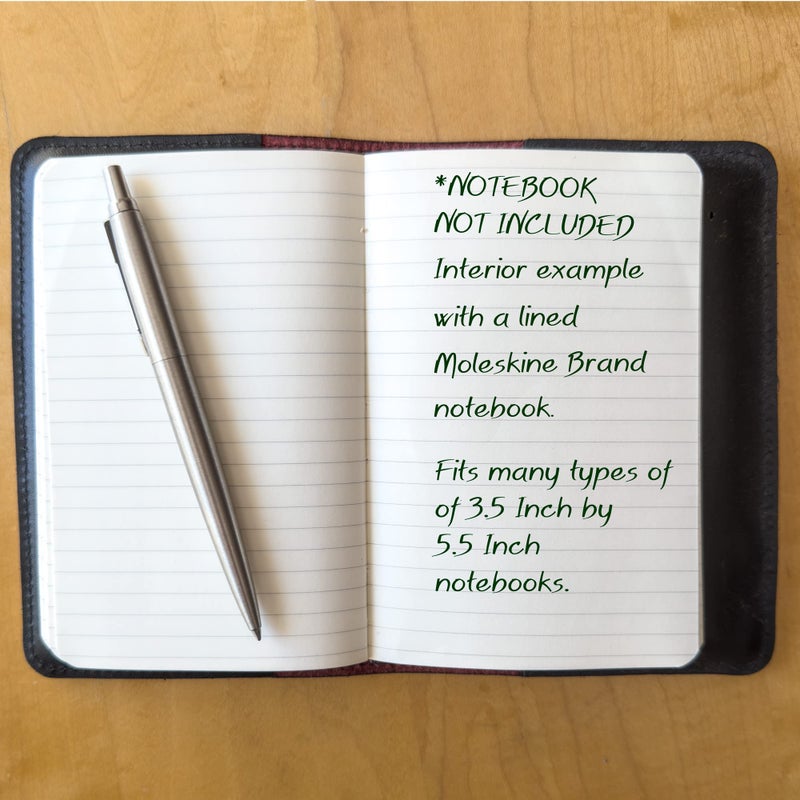 Oberon Design Van Gogh Sky Pocket Notebook Cover, Fits Many 5.5 x 3.5 Inch Notebooks, Embossed Genuine Leather, Marigold Color, Made in The USA - Image 3